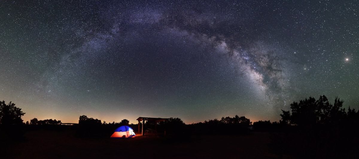 Evening sky at Copper Breaks State Park